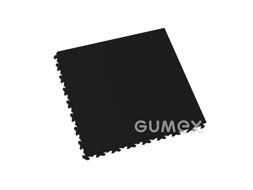 Dlaždica pre vysoké zaťaženie FORTELOCK 2030 INVISIBLE, hrúbka 6,7mm, 468x468mm (rozmer pokrytia 453x453mm), 92°ShA, dezén kože, PVC, čierna